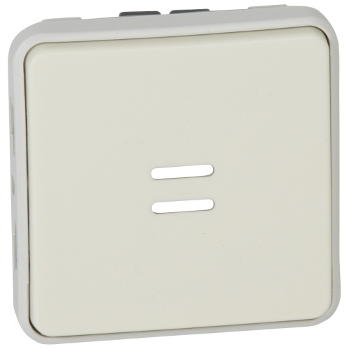 Кнопочный выключатель с подсветкой, Н.О. контакт - Программа Plexo - белый - 10 A | код 069632 |  Legrand